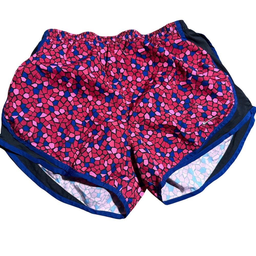 Nike Tempo Dri-FIT Mid-Rise Running Shorts, Geometric Print, Girl's Size Medium